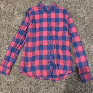 Vineyard Vines Red and Blue Plaid Casual Button Down Shirt